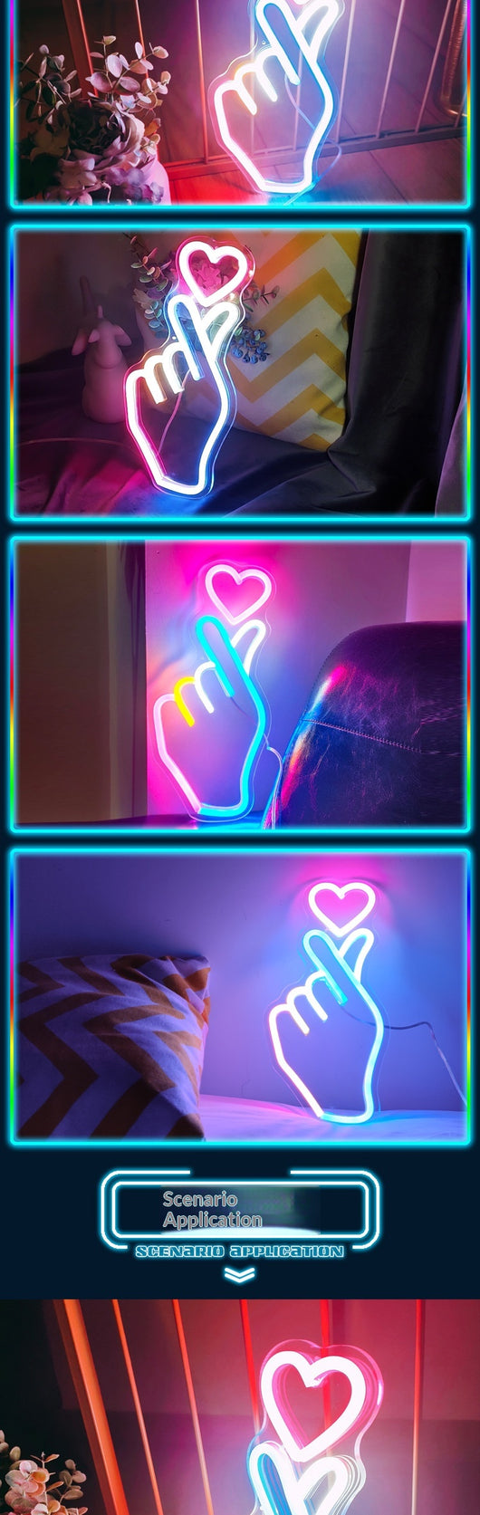 Luces Decorativas de Neón en Forma de Corazón - Acrílico Premium para Espacios Comerciales - Image 8