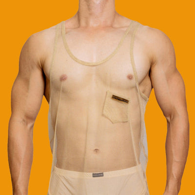 Musculosa Hombre Malla Poliéster Transpirable Diseño Moderno