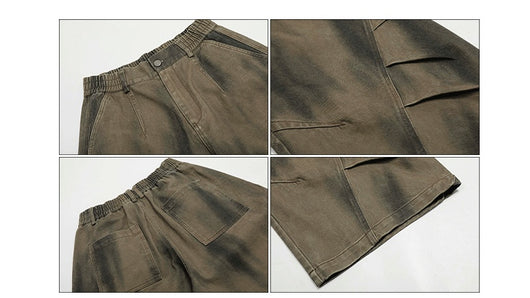 Shorts de Trabajo Vintage Teñido Artesanal para Mujer - Image 8