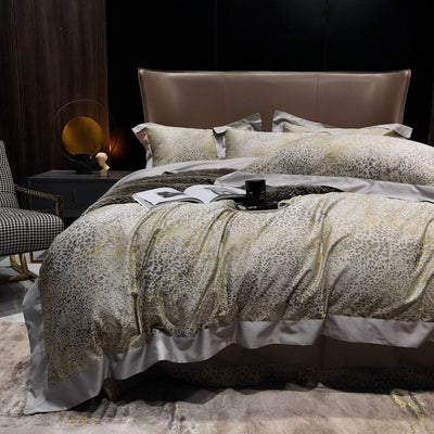 Juego de Edredón Estampado Leopardo en Algodón - Diseño Atmosférico - Image 6