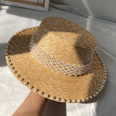 Sombrero de Sol Elegante para Mujer con Copa Plana - Image 4