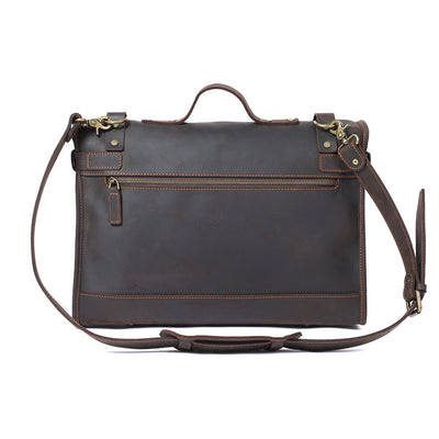 Bolso Bandolera de Cuero Genuino Estilo Retro - Gran Capacidad - Image 4