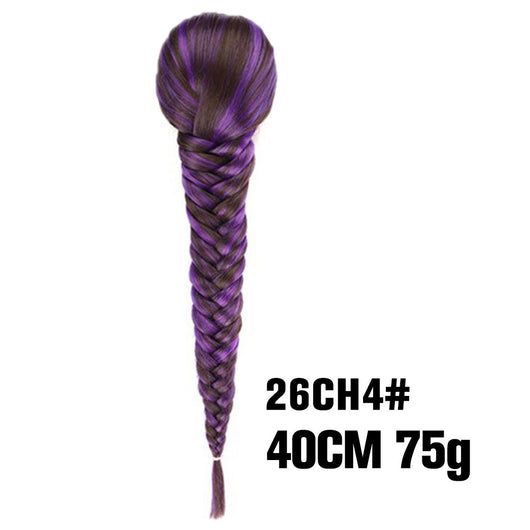 Peluca Trenza Sintética Cola de Caballo Estilo Fishtail para Mujer - Image 21