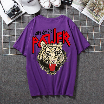 Playera Estampado Cabeza de Tigre Manga Corta - Image 9