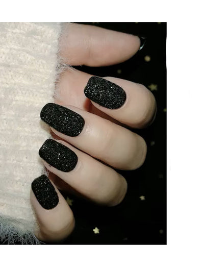 Decoración de Manicura con Polvo Brillante y Tela de Lana Comestible - Image 13