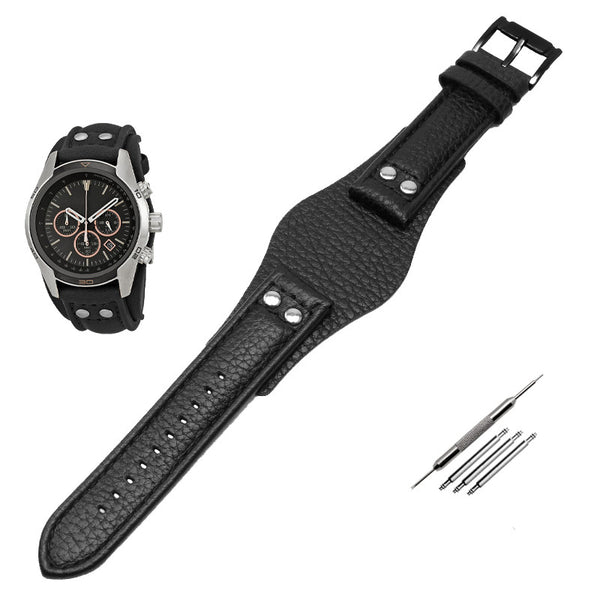 Correa de Reloj Vintage Cuero Suave Naranja - Image 9