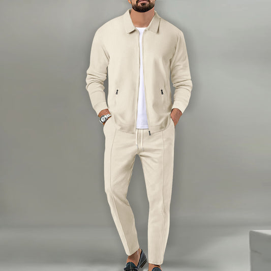 Cardigan Blazer Slim Fit para Hombre - Chaqueta Otoño con Bolsillos y Solapas