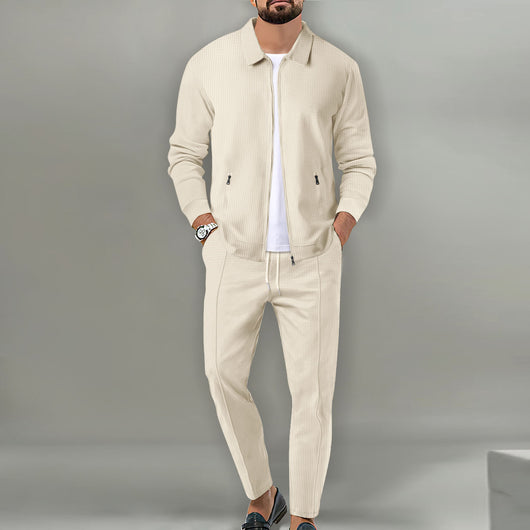 Cardigan Blazer Slim Fit para Hombre - Chaqueta Otoño con Bolsillos y Solapas