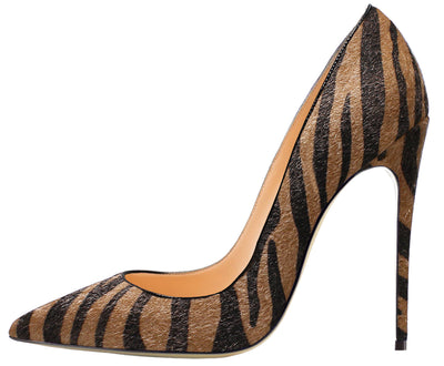 Zapatos de Tacón Alto Punta Afilada con Textura Animal para Mujer - Image 5