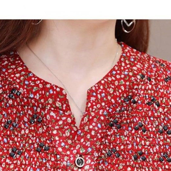 Blusa Vaquera Floral para Mujer