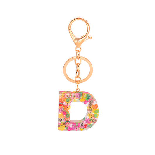Llavero de Resina con Letras y Frutas - Diseño Europeo Moderno - Image 5
