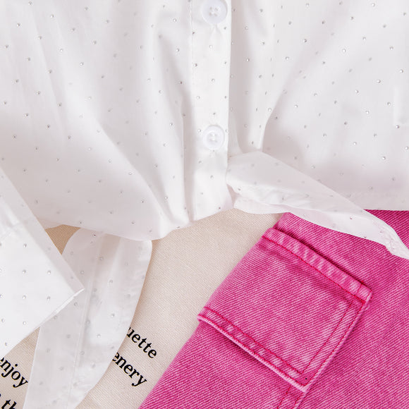 Conjunto de Shorts Denim Knot Temperament