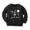 Sudadera Infantil Estampado Floral Manga Larga Negro