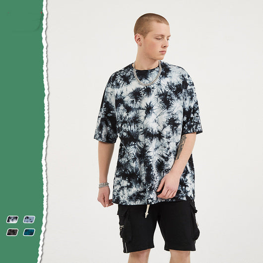 Camiseta Tie Dye Irregular para Hombre - Manga Corta - Image 8