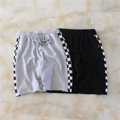 Shorts de Algodón a Cuadros Blanco y Negro - Image 3