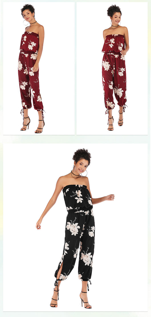 Jumpsuit Casual de Chifón Estampado para Mujer - Diseño Elegante y Cómodo - Image 12