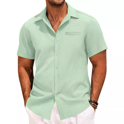 Camisa Polo Clásica de Manga Corta Botones - Image 9