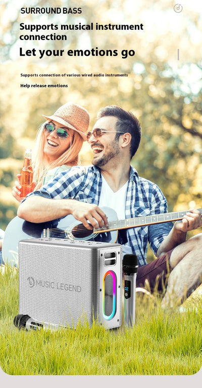 Sistema de Karaoke Bluetooth Portátil con Micrófono y Tarjeta de Sonido - Image 10