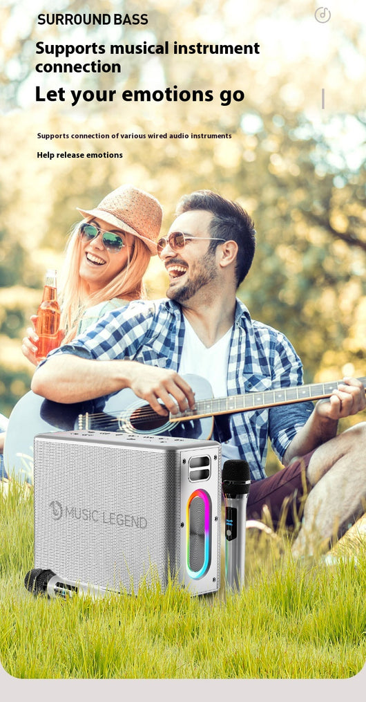 Sistema de Karaoke Bluetooth Portátil con Micrófono y Tarjeta de Sonido - Image 10
