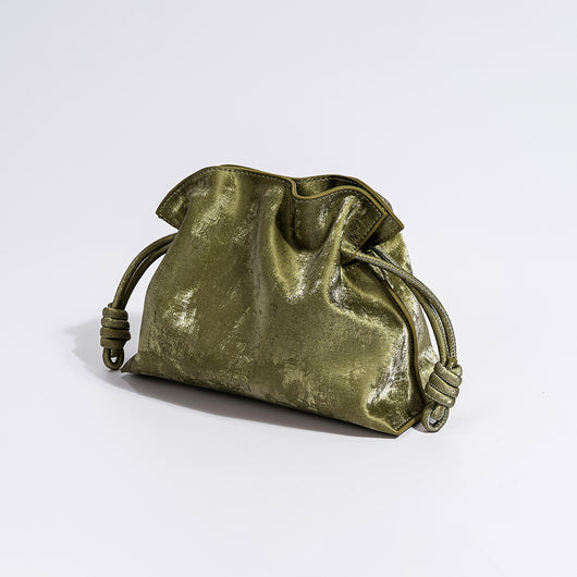 Bolsa de la Suerte con Cordón de Satén y Cuero Genuino - Image 4