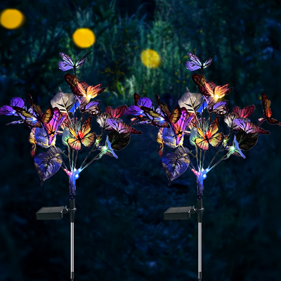 Lámpara Solar Árbol Mariposa con Luces LED Multicolor - Image 10