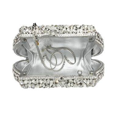 Bolso de Noche Metálico con Incrustaciones de Diamantes Estilo Europeo - Image 13