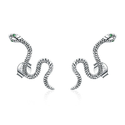 Aretes de Circón Verde con Diseño de Serpiente para Niñas - Image 10