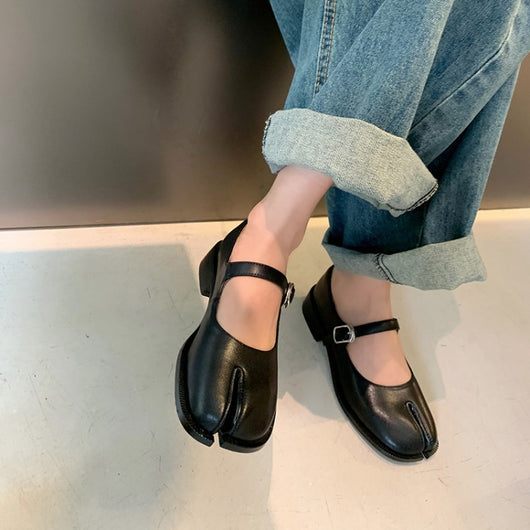 Zapatos Tabi de Dedo Dividido para Mujer en Cuero Genuino - Image 16