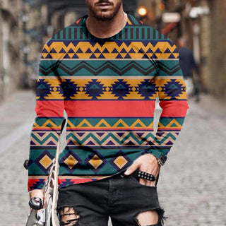 Camisa Manga Larga Hombre Símbolo Rombo Estampado - Image 7
