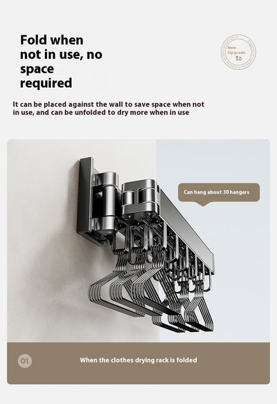 Tendedero Plegable de Aluminio sin Perforaciones para Pared - Image 11