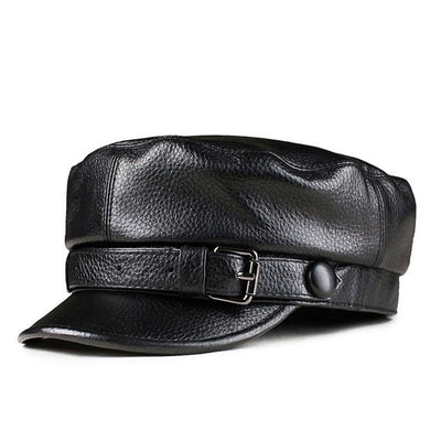 Boina Retro de Cuero Genuino para Hombre y Mujer - Image 9