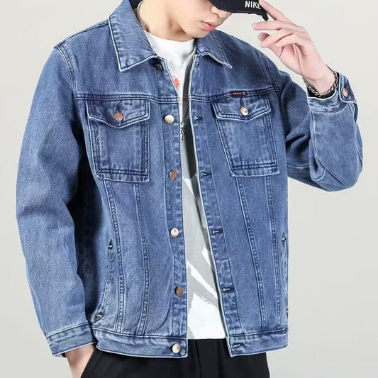 Chaqueta Denim Vintage Desgastada para Hombre - Image 2