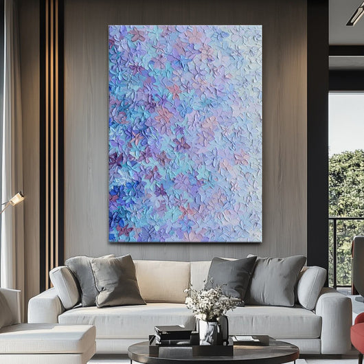 Cuadro Abstracto Pintado a Mano con Flores Modernas - Arte de Pared sin Marco - Image 16