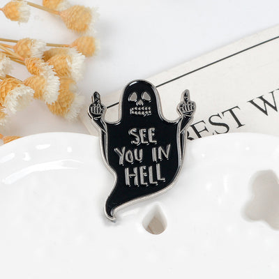 Gato Negro Gótico con Fantasma - Diseño Creativo y Personalidad