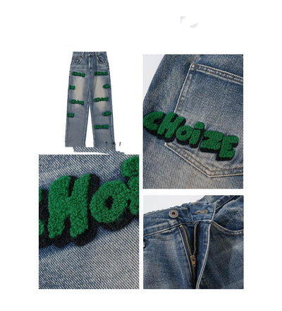 Jeans Coreanos Estilo Callejero Harajuku Fusion Urbano para Mujer - Image 4