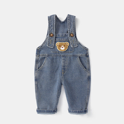 Overol Denim Infantil con Estampado Retro Vintage - Image 3