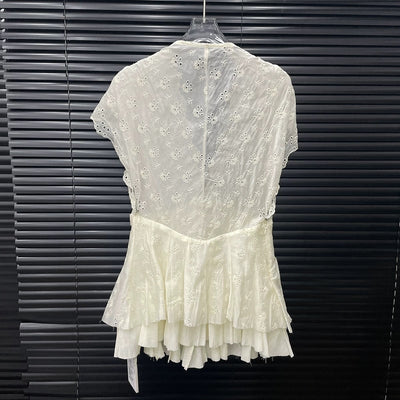 Blusa Falda Encaje Jacquard Escote en V - Colección Verano - Image 16