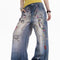 Jeans Retro Americano con Estampado de Caricaturas