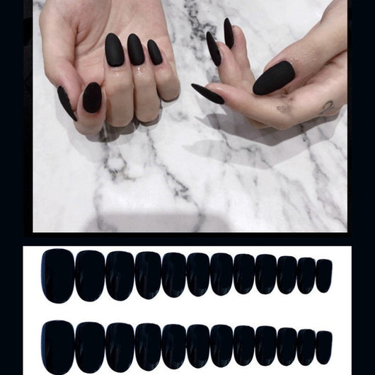 Kit de Uñas Postizas Desmontables Efecto Llama Azul - Diseño Europeo - Image 3
