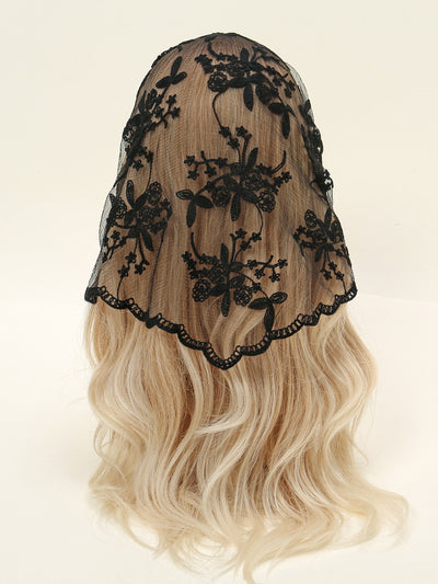 Velo de Novia con Encaje Floral Triangular - Accesorio Nupcial Elegante - Image 19