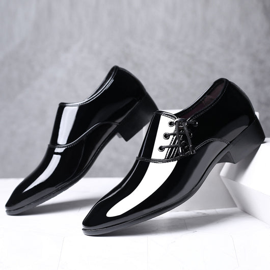 Zapatos Formales de Hombre Talla Grande con Acabado Brillante