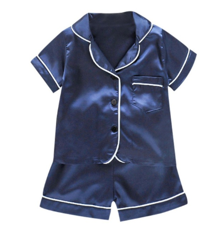 Pijama de Manga Larga Color Sólido para Otoño