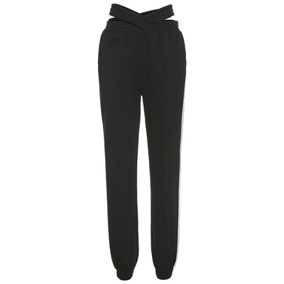 Pantalones Deportivos Sueltos de Contraste - Diseño Versátil para Mujer - Image 8