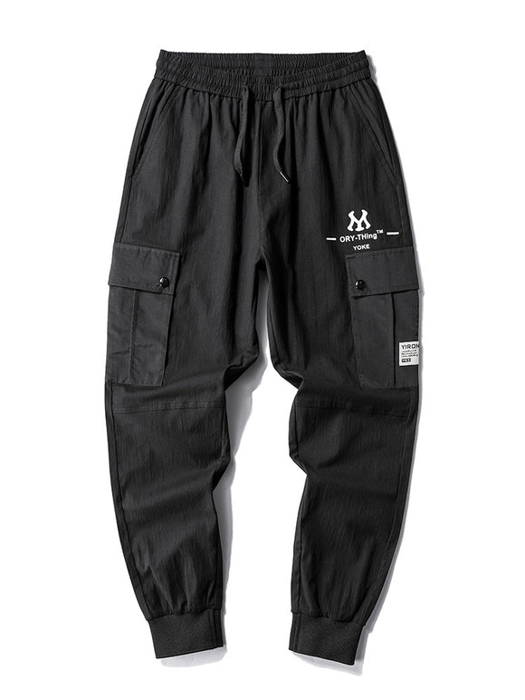 Pantalones Negros de Nueve Puntos para Hombre