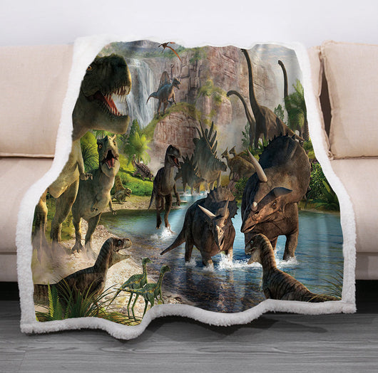 Manta Térmica Estampado Dinosaurio 3D - Suave y Cómoda para Oficina - Image 7