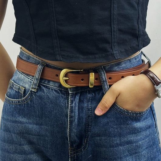 Cinturón de Cuero Genuino para Mujer - Diseño Retro Versátil - Image 32