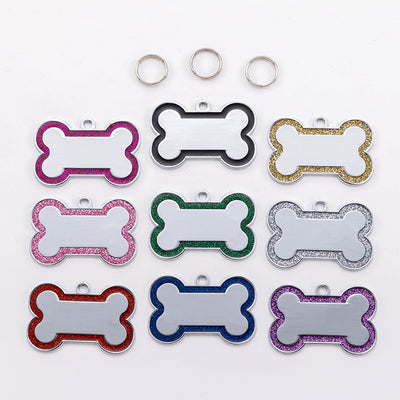 Placa de Identificación para Perros en Aleación de Zinc con Acabado Metalizado