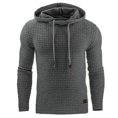 Sudadera con Capucha Jacquard para Hombre - Abrigo Cálido de Manga Larga - Image 10