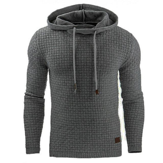 Sudadera con Capucha Jacquard para Hombre - Abrigo Cálido de Manga Larga - Image 10