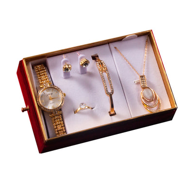 Set de Joyería Festival Diosa: Reloj, Pulsera, Collar y Aretes - Image 4